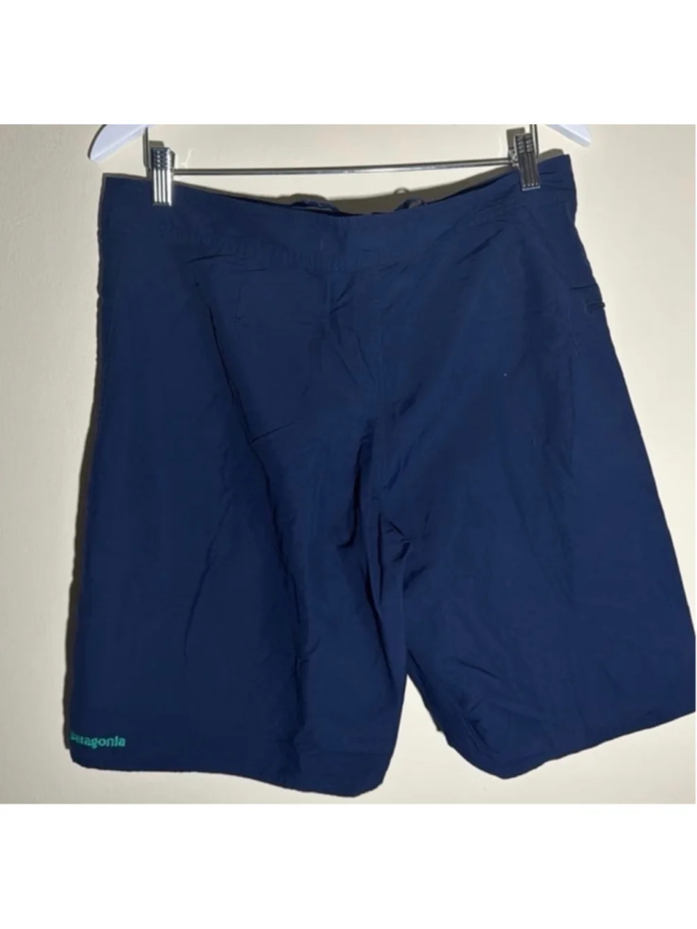 Patagonia Swim Board Shorts Size 33 Blue Green